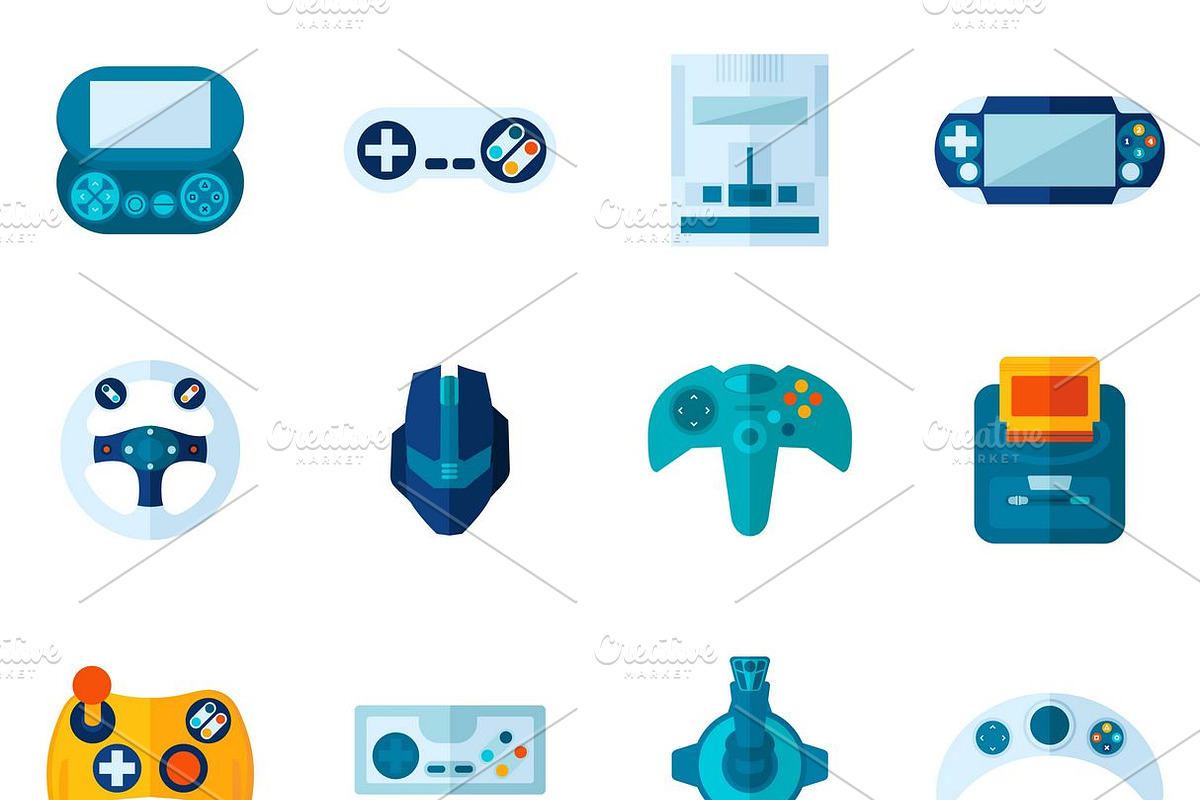 Video game flat icons set in Icons - product preview 8