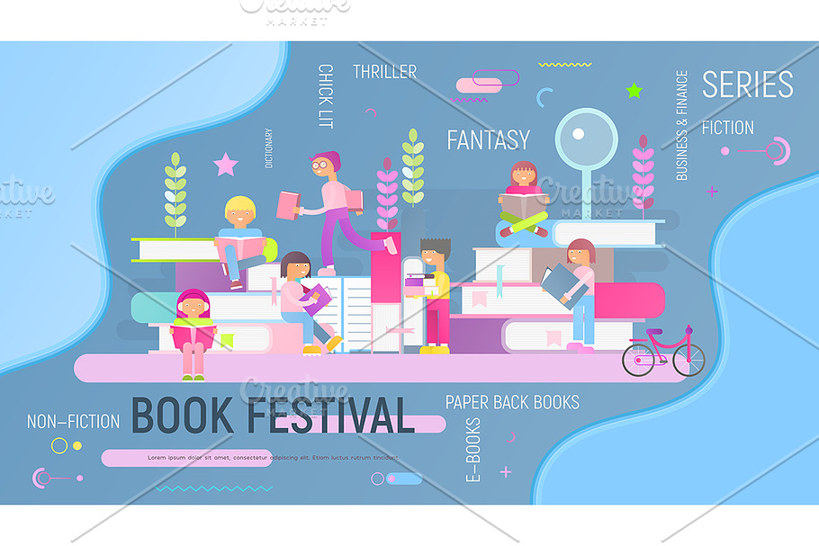 Book Festival Fair in Illustrations - product preview 8