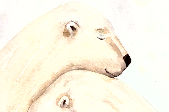 Love & Bears Watercolor Illustration in Illustrations - product preview 1