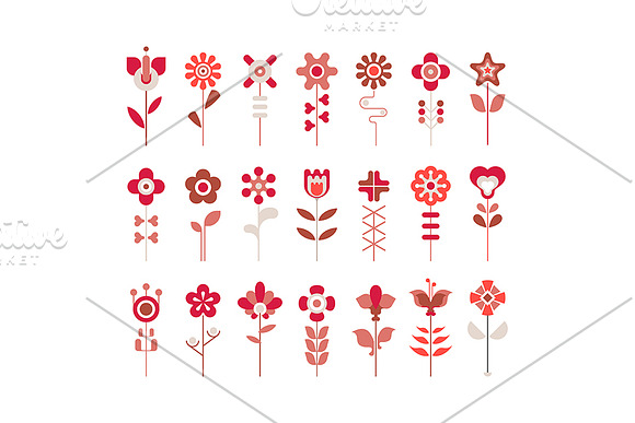 4 Flower Vector Icon Sets in Black And White Icons - product preview 3