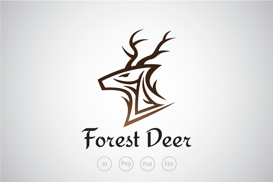 Majestic Deer Logo Template in Logo Templates - product preview 8