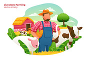 LivestockFarming-Vector Illustration