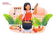 Cooking - Vector Illustration