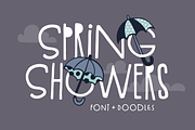 Spring Showers Font + Doodles