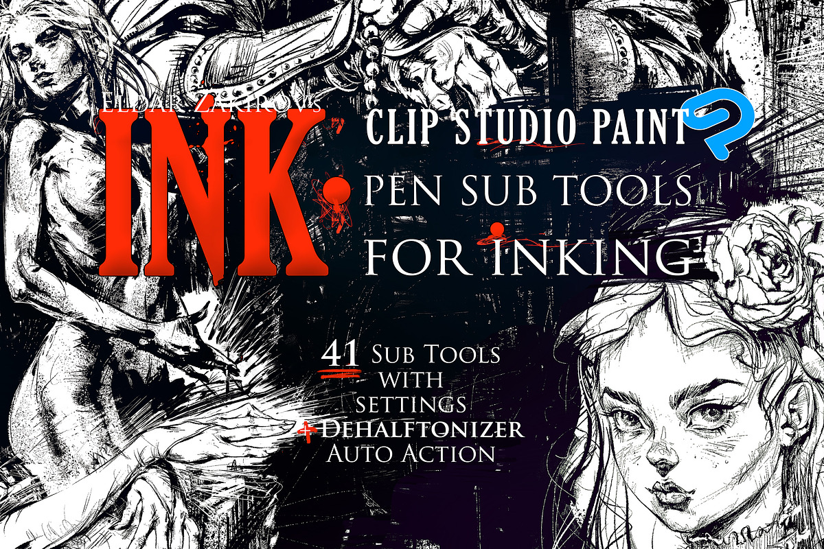 INK. CLIP STUDIO SubTools for inking in Add-Ons - product preview 8