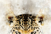 Leopard - watercolor illustration po