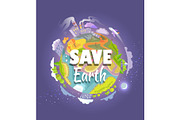 Save Earth Agitation Poster with