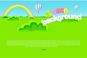 Cartoon Meadow as Game Background