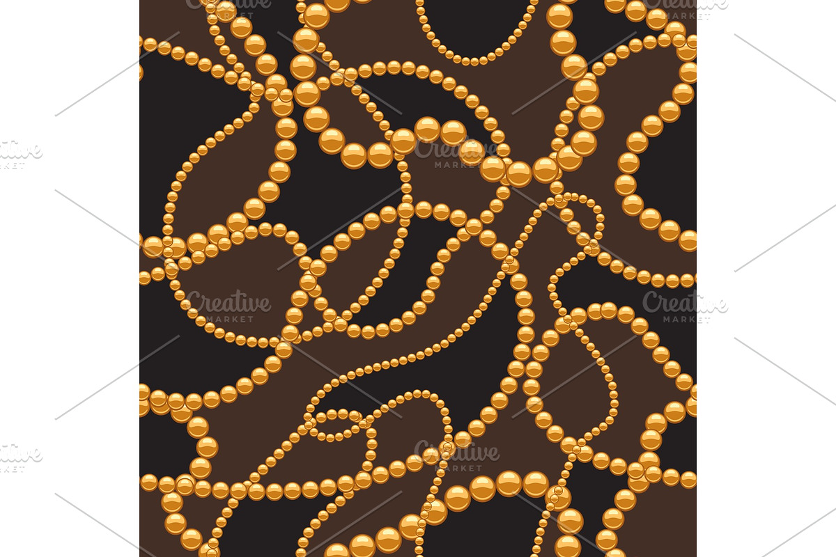 Seamless pattern with golden chains. in Patterns - product preview 8