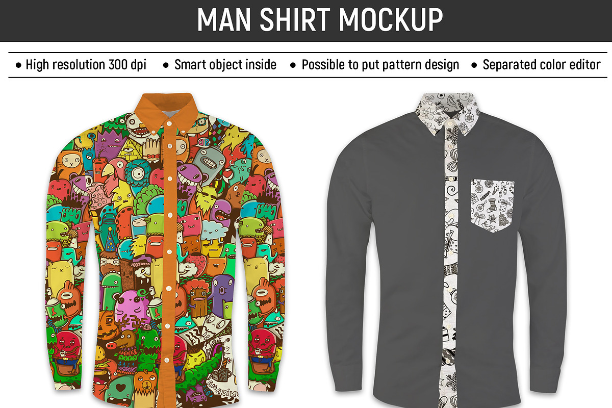Man shirt mockup in Product Mockups - product preview 8