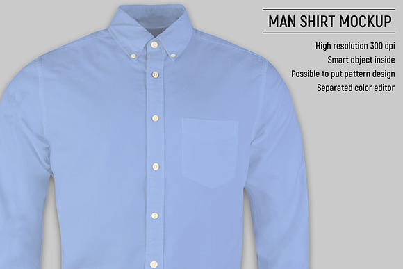 Man shirt mockup in Product Mockups - product preview 1