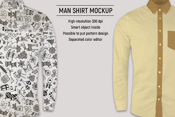 Man shirt mockup in Product Mockups - product preview 2