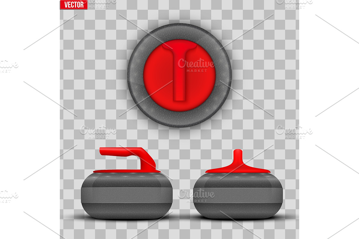 Curling stones equipment in Illustrations - product preview 8