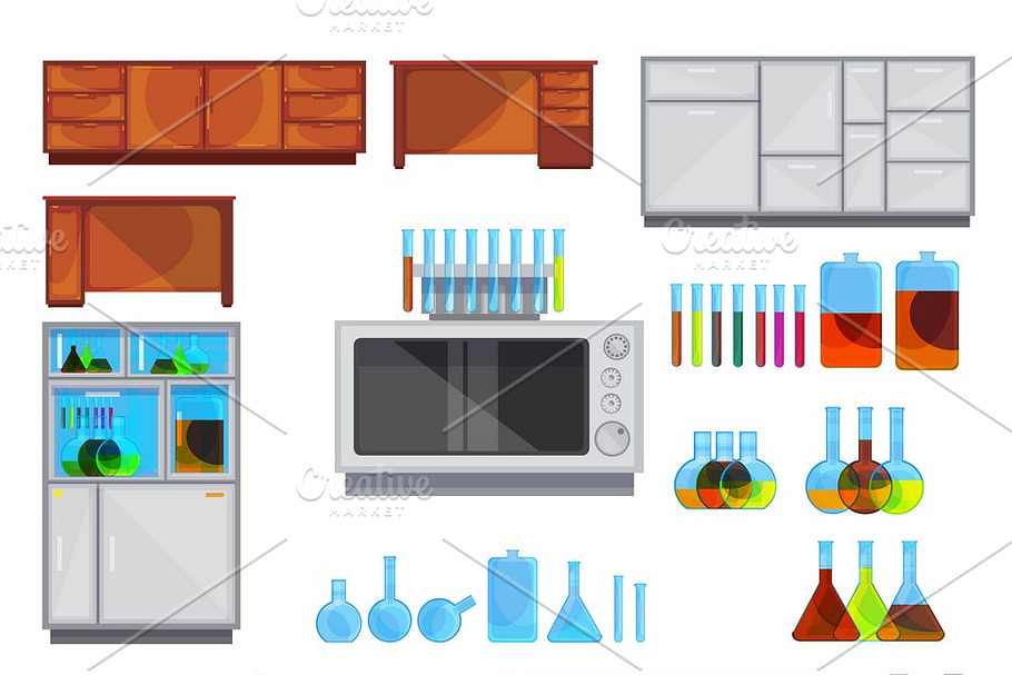 Chemical laboratory icons set in Icons - product preview 8