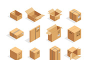 Isometric carton packaging box set