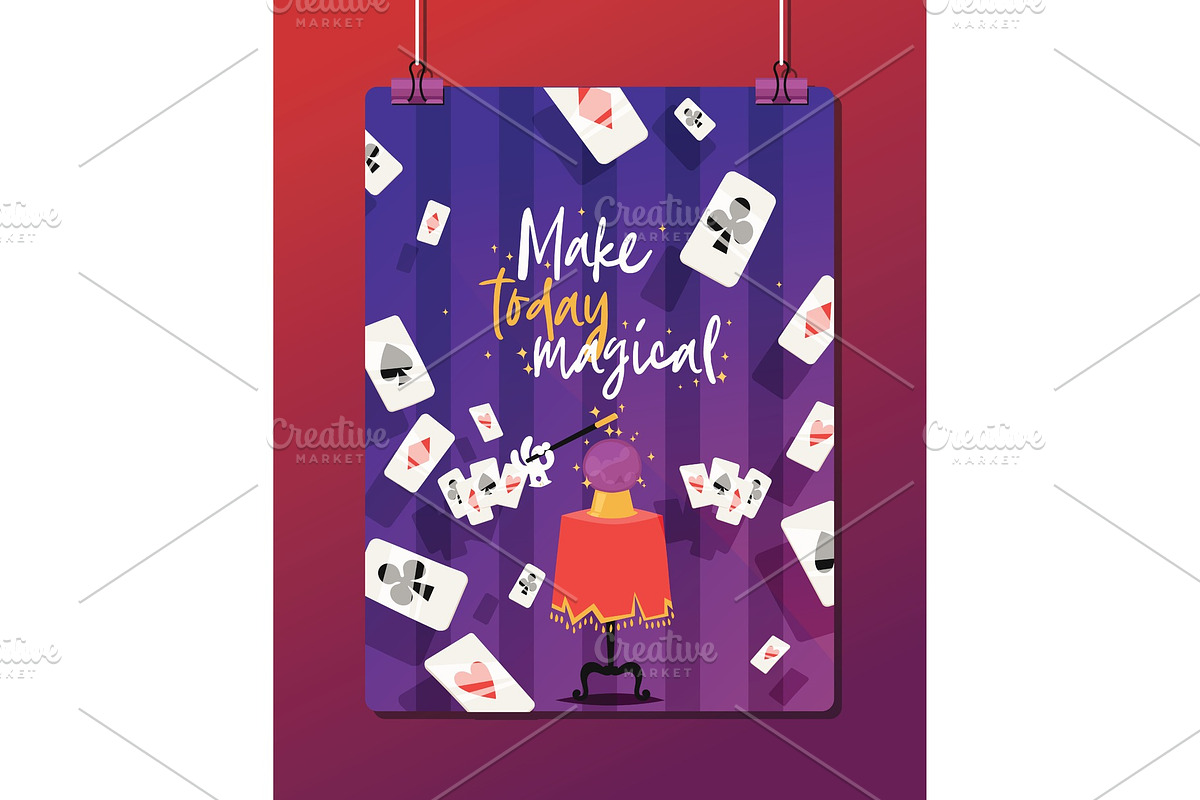 Magician vector illusionist show in Illustrations - product preview 8