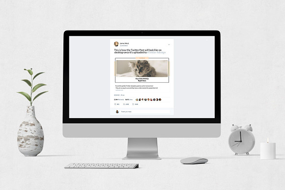 Cats Twitter Posts in Twitter Templates - product preview 3