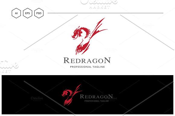 Red Dragon Logo in Logo Templates - product preview 7