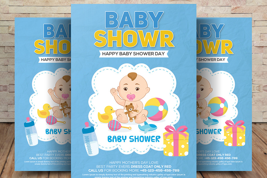 Baby Shower Card in Card Templates - product preview 8