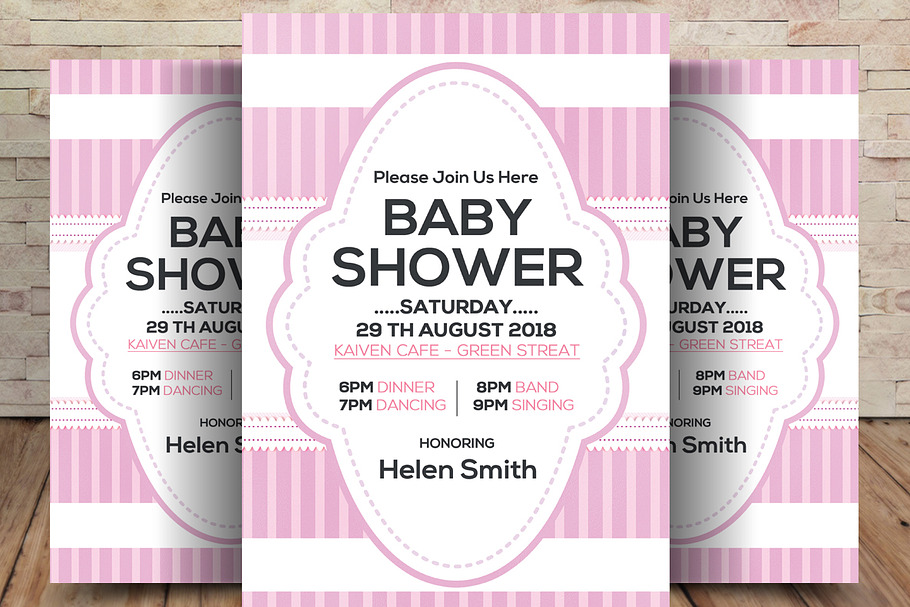 Baby Shower Invitation Card in Card Templates - product preview 8