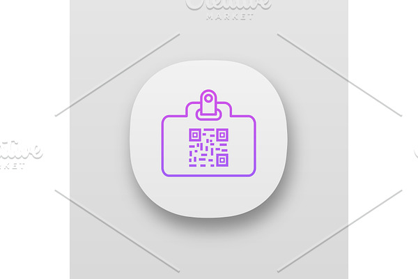 QR code identification card app icon