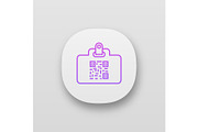 QR code identification card app icon