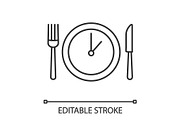 Lunch time linear icon