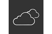 Cloudy weather chalk icon