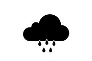 Rain glyph icon