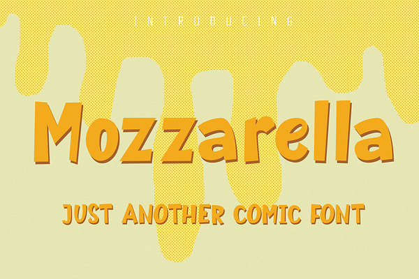 Mozzarella |Comic Display Font