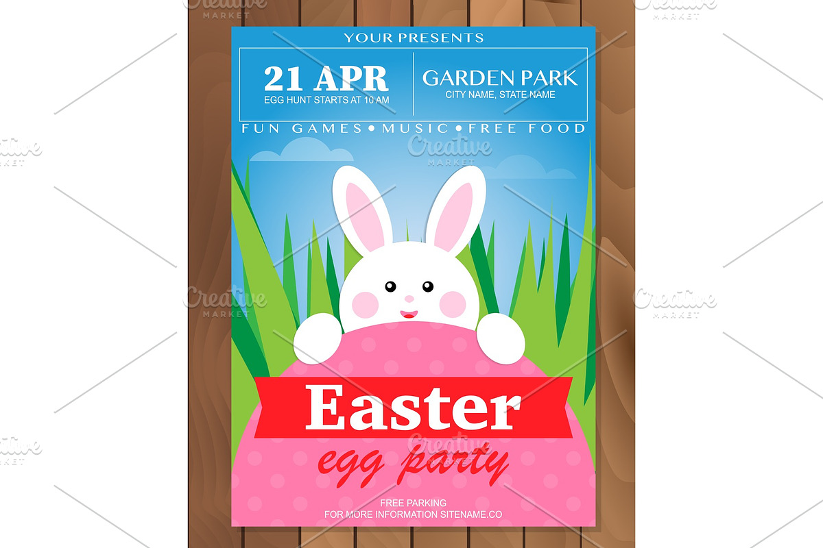 Vector Easter Party Flyer in Illustrations - product preview 8