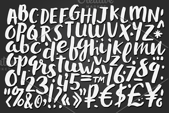 Handwritten Brush Alphabet in Illustrations - product preview 1