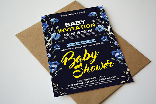 Flower Girl Baby Shower Invitation