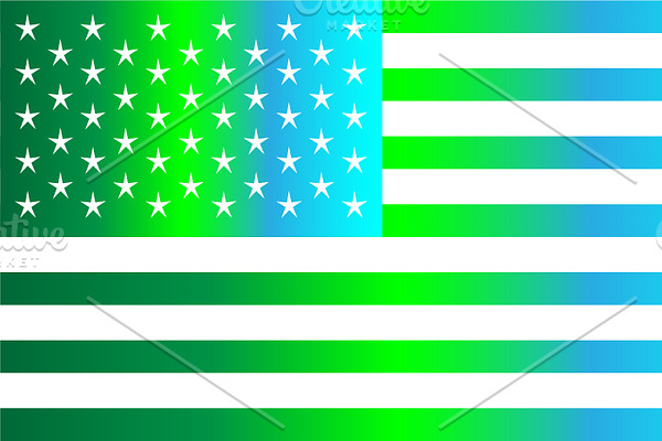 USA flag, American, metallic modern 