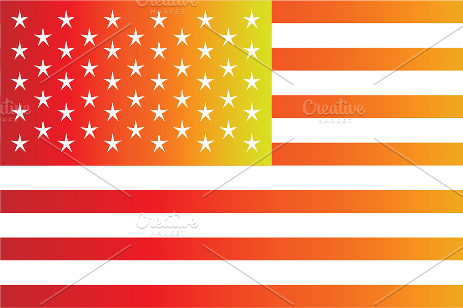 USA flag, American, metallic modern 