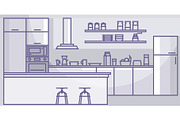 Modern kitchen interior Home indoors