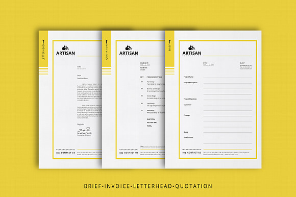 Brief-Estimation-Invoice-Letterhead in Stationery Templates - product preview 3