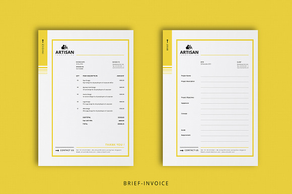 Brief-Estimation-Invoice-Letterhead in Stationery Templates - product preview 5
