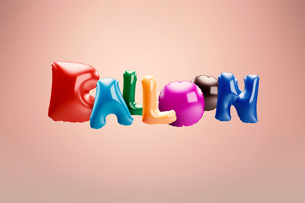 Balloon 3D Font