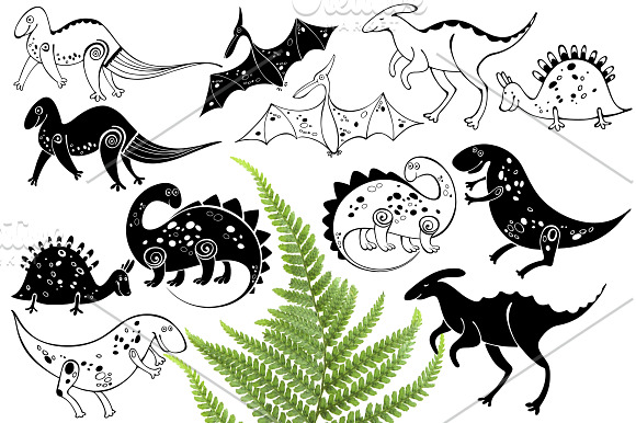 Dinosaurs. Graphic collection. in Illustrations - product preview 3