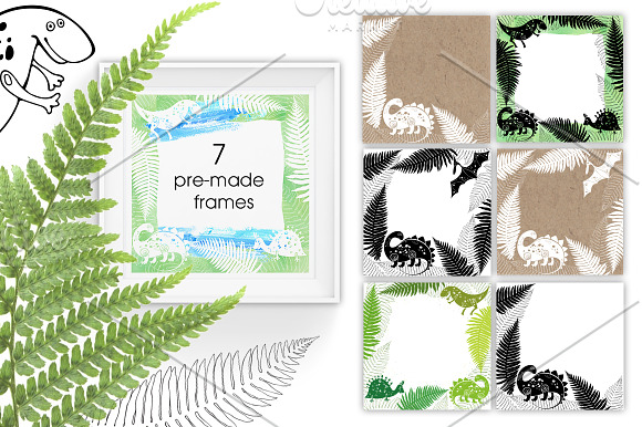 Dinosaurs. Graphic collection. in Illustrations - product preview 6