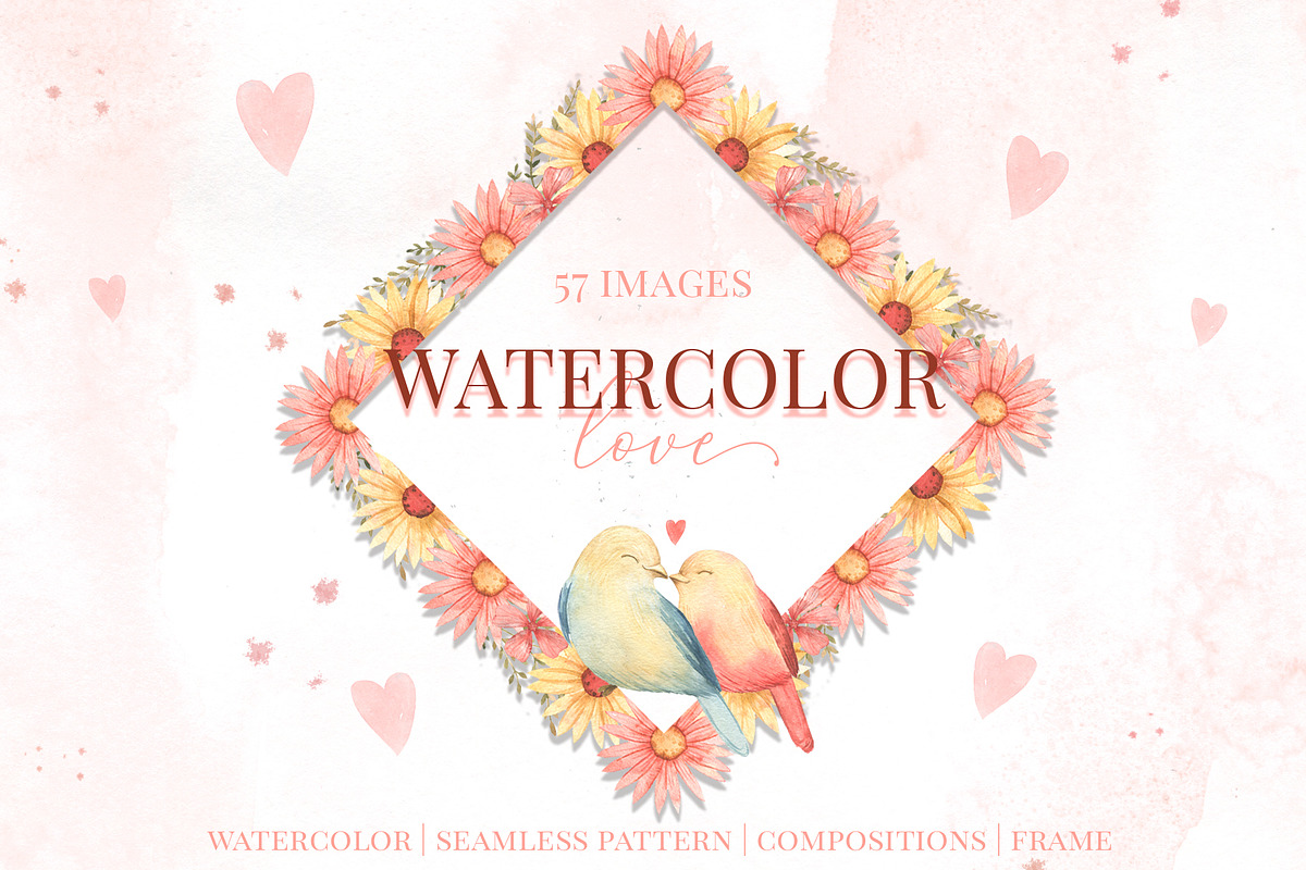 Watercolor Love. Valentine day in Illustrations - product preview 8