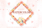 Watercolor Love. Valentine day