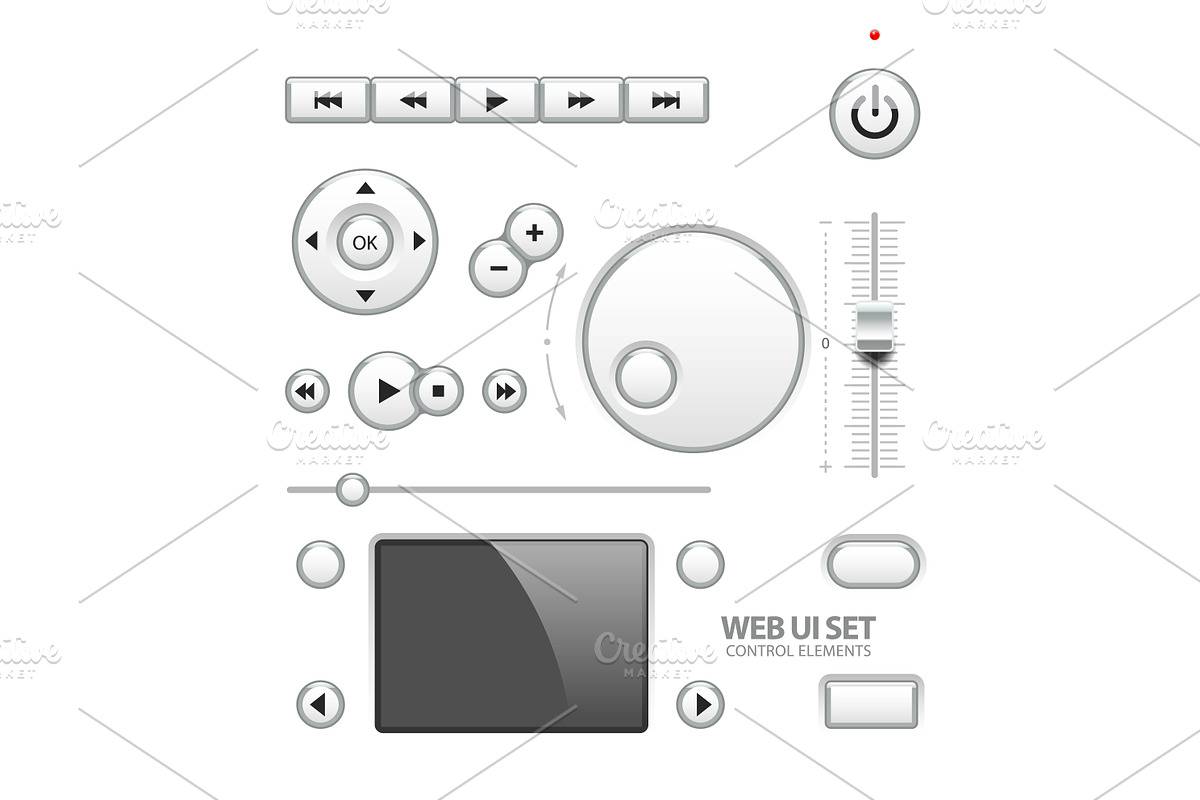 Light Web UI Elements Design Gray in Web Elements - product preview 8