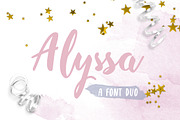 Alyssa Font Duo: Script & Sans Serif