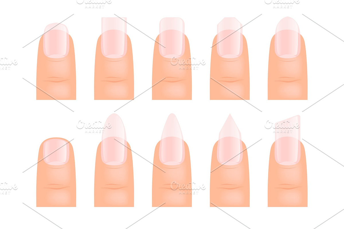 Manicure nails. Various type of in Graphics - product preview 8
