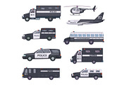 Police cars. Vehicle protection