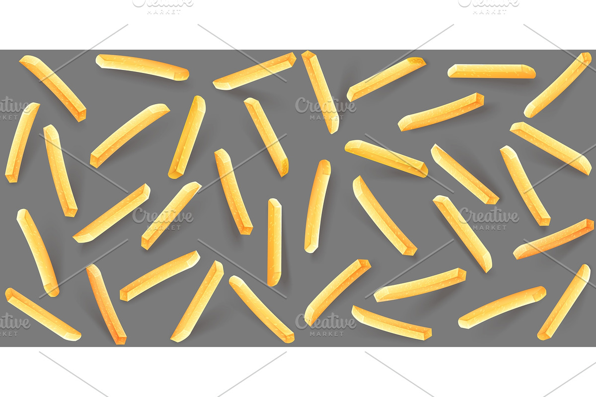French fries seamless pattern. in Illustrations - product preview 8