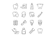 Dental icons. Medical protection