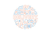 Logistic concept. Global delivery